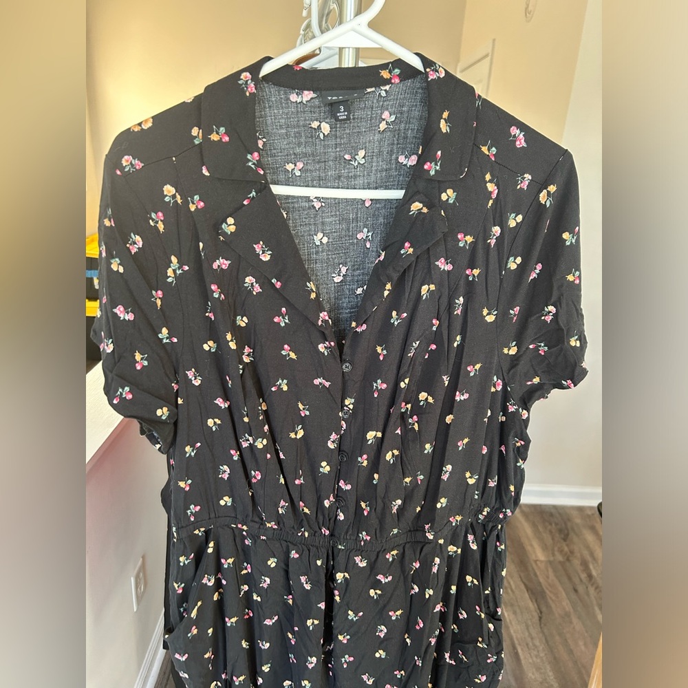 TORRID | Summer Button up Shorts Jumpsuit 3x